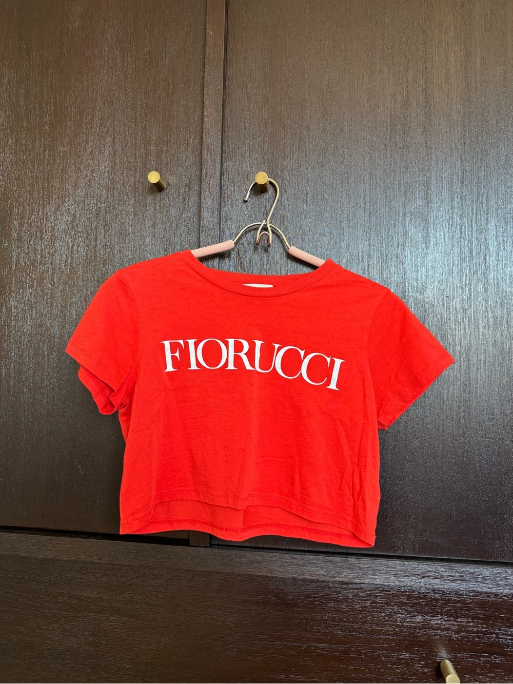 Fiorucci Red Crop Logo Tee